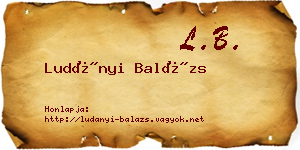 Ludányi Balázs névjegykártya
