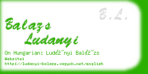 balazs ludanyi business card